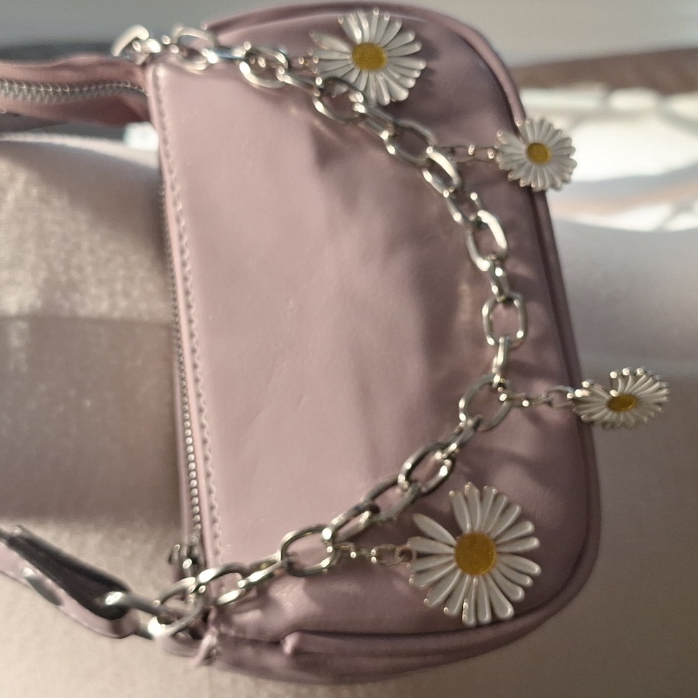 😺Daisy Charms Handbag in Purple